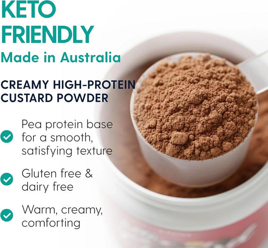 2X KETAO Custard Choc Malt VEGAN Pea Protein Low Carb Gluten & DAIRY FREE 425g