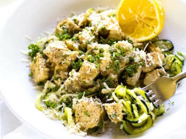 Zucchini Pasta with Chicken