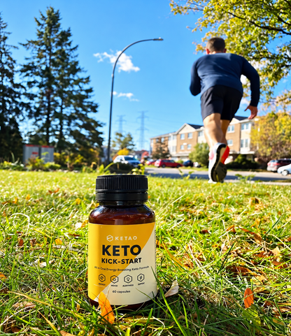 Keto Kick-Start 60 Capsules BHB Keto Supplement Caffeine TeaCrine - Ketao