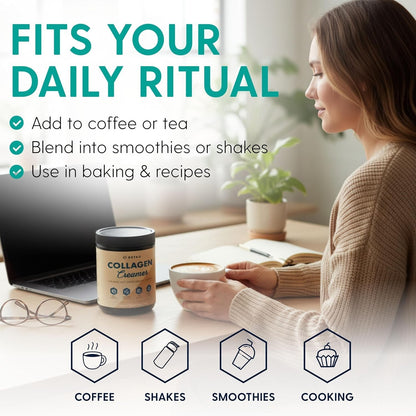 Collagen Creamer 300g MCT Keto Coffee Creamer Vanilla Bean Gluten Free - Ketao