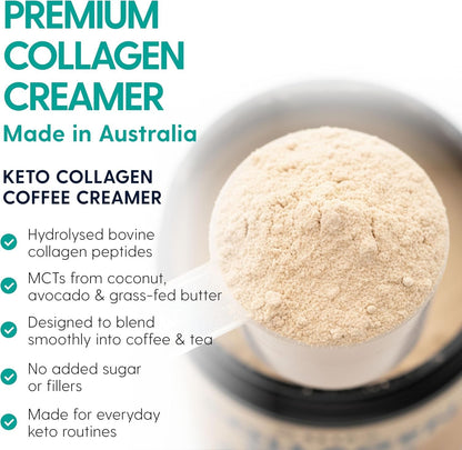 Collagen Creamer 300g MCT Keto Coffee Creamer Vanilla Bean Gluten Free - Ketao