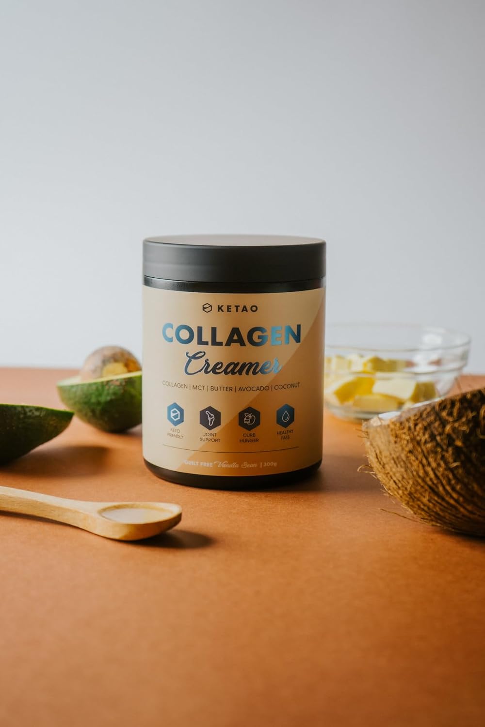 Collagen Creamer  Hydrolysed Bovine Peptides + MCTs from Coconut, Avocado & Grass-Fed Butter | Keto Collagen Powder for Coffee, Skin, Joints & Gut