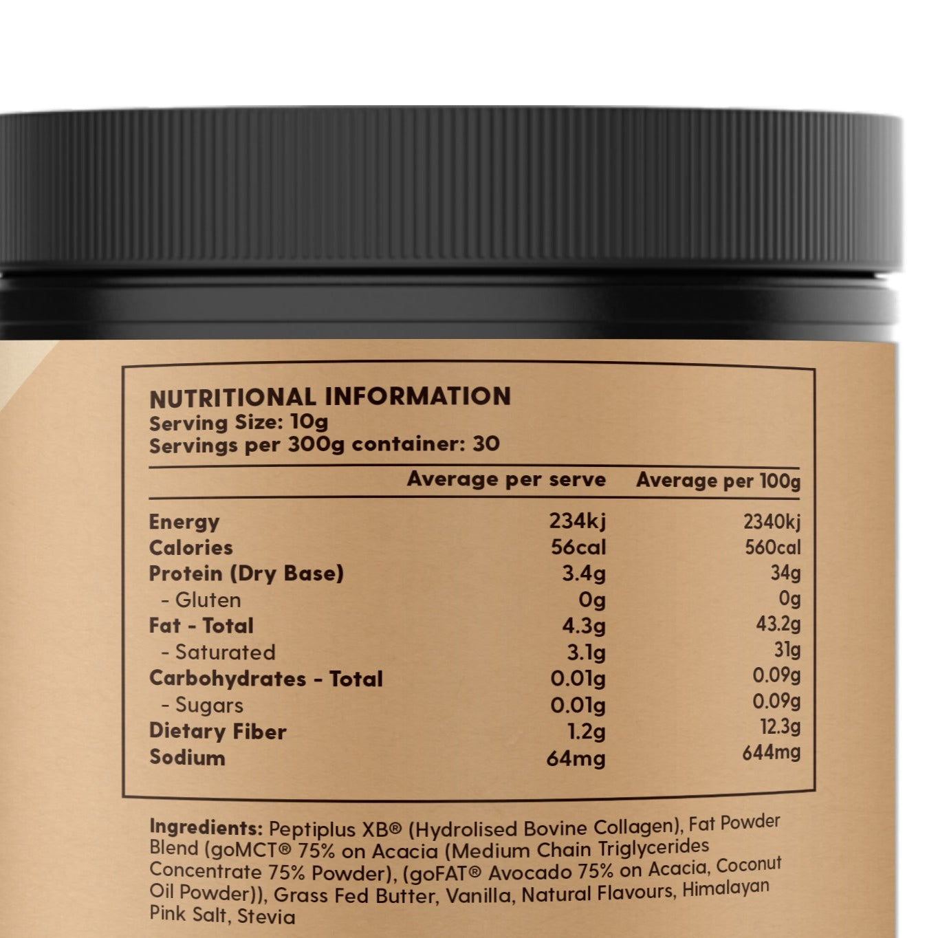 Collagen Creamer  Hydrolysed Bovine Peptides + MCTs from Coconut, Avocado & Grass-Fed Butter | Keto Collagen Powder for Coffee, Skin, Joints & Gut